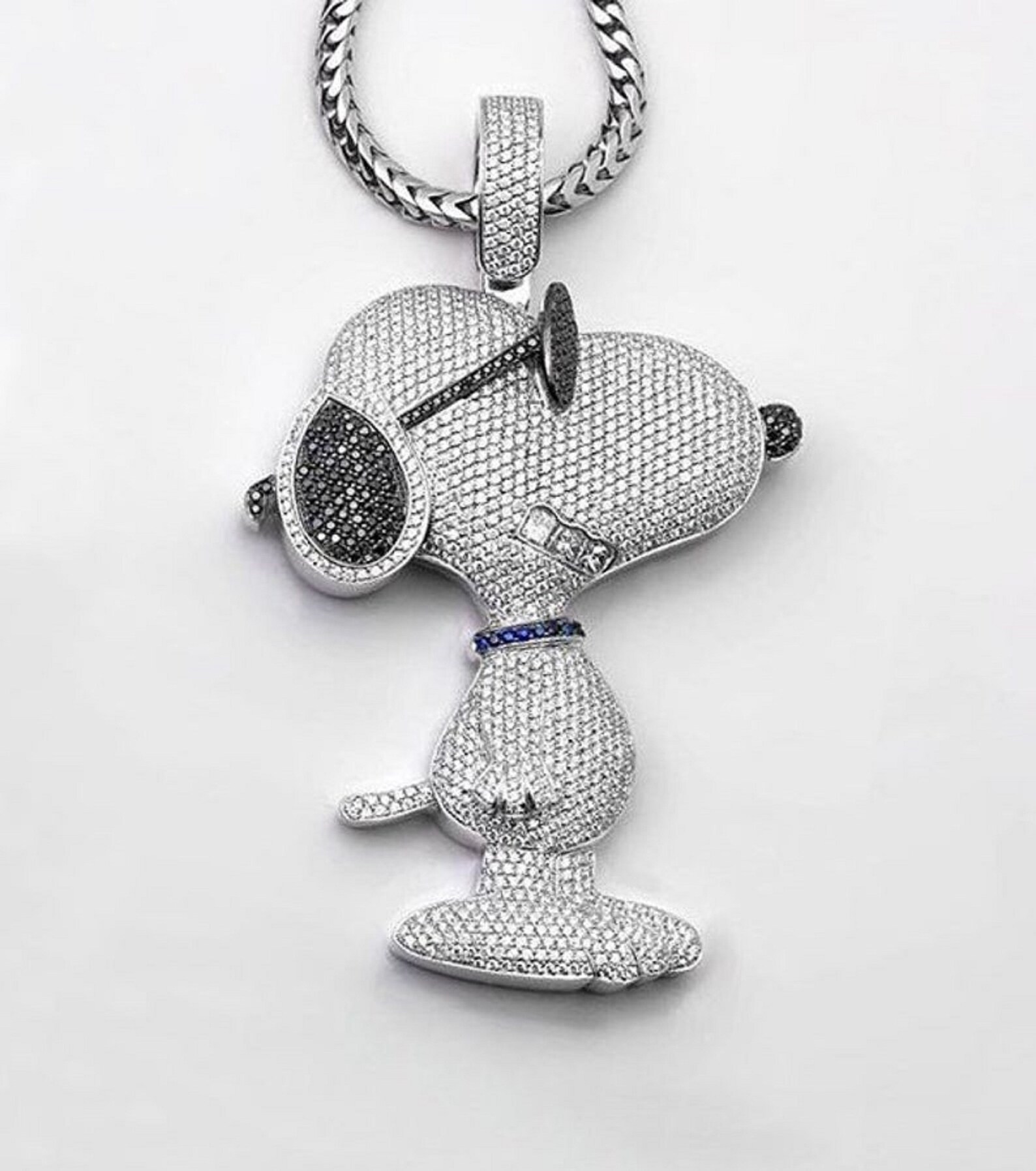 Character White Gold Plated 925 Sterling Silver Diamond Etsy