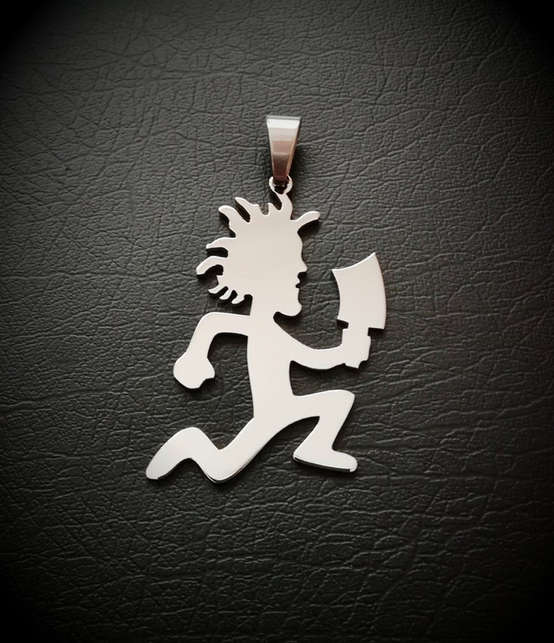Hatchet Man White Gold Plated 925 Sterling Silver Pendant Etsy