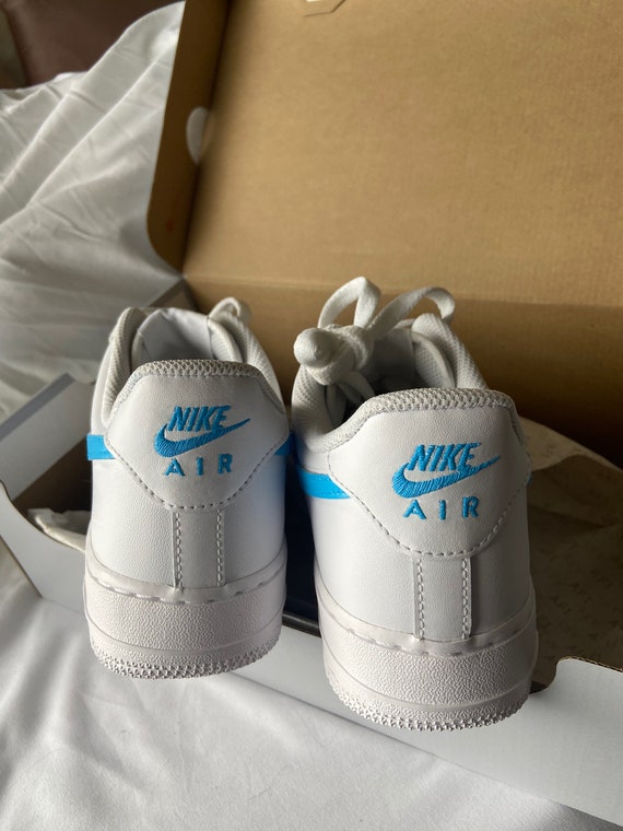 air force 1 blue swoosh