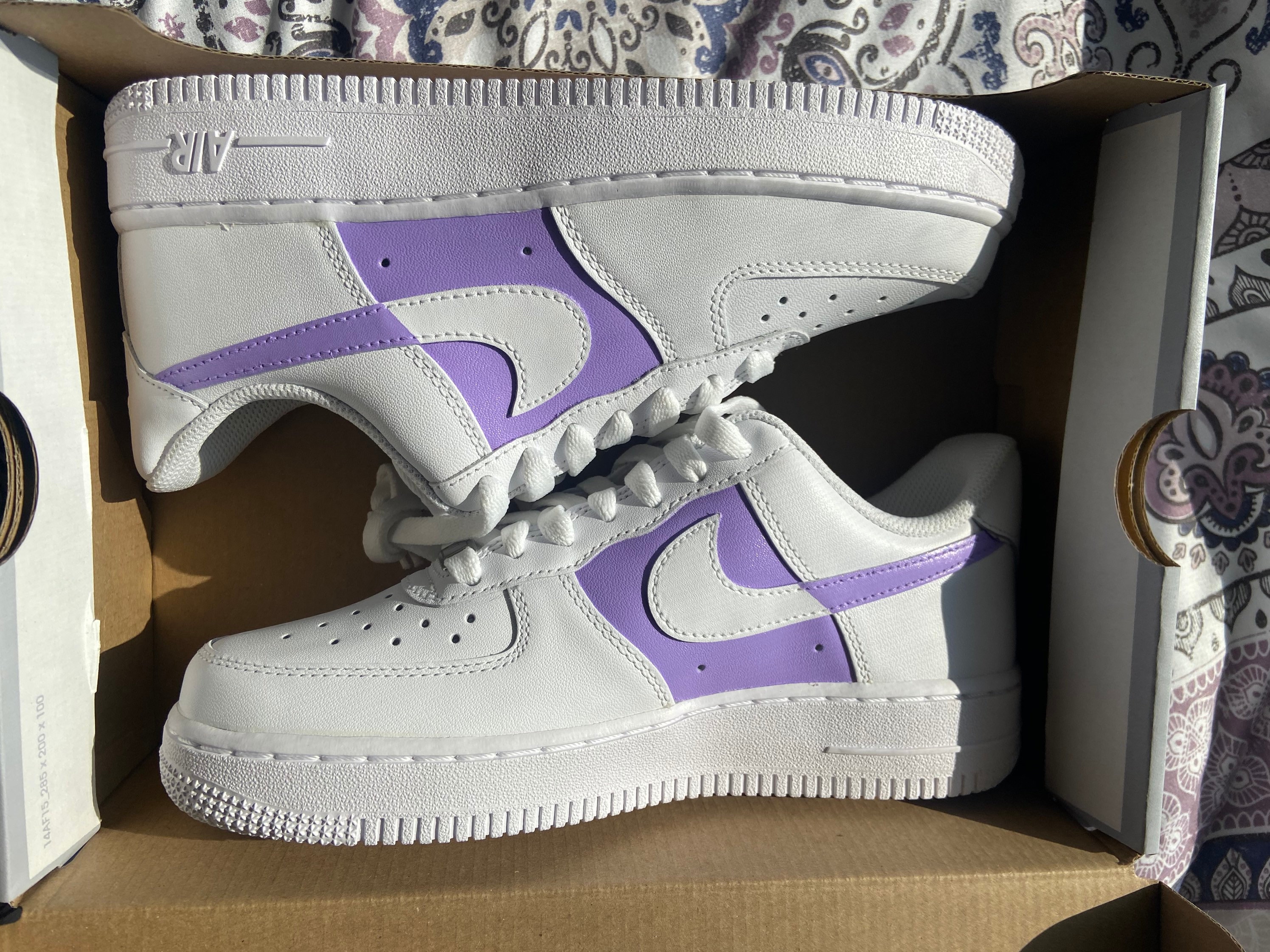 custom air force 1 lilac