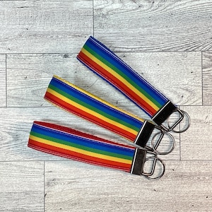 Rainbow Pride Ribbon Key Fobs