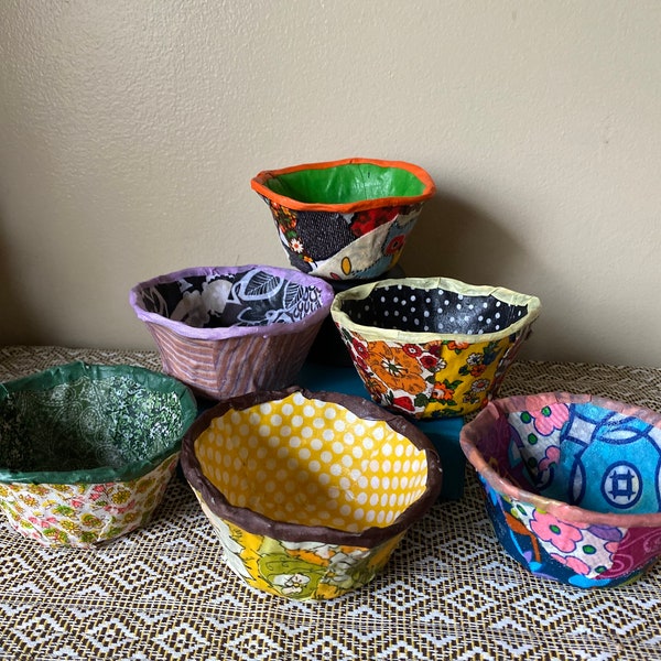 Paper Mache Bowl Etsy