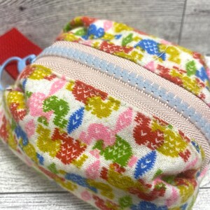 Multi-Color Elephant Zipper Palm Pouch - Vintage Fabric