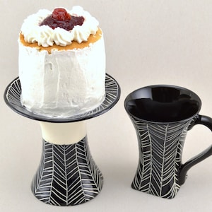 Porzellan Mini Cupcake Sockel - Moderner Porzellan Tassen Kuchenständer - Handgemachter Mini Dessertständer