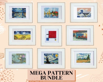 Mini Masterpieces Cross Stitch Pattern Book: Famous Paintings (PDF Download)