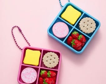 Bento Box Fidget Clicker | 4 Button Sensory Toy, Stress Relief, Pocket Size Clicker | ADHD Toy