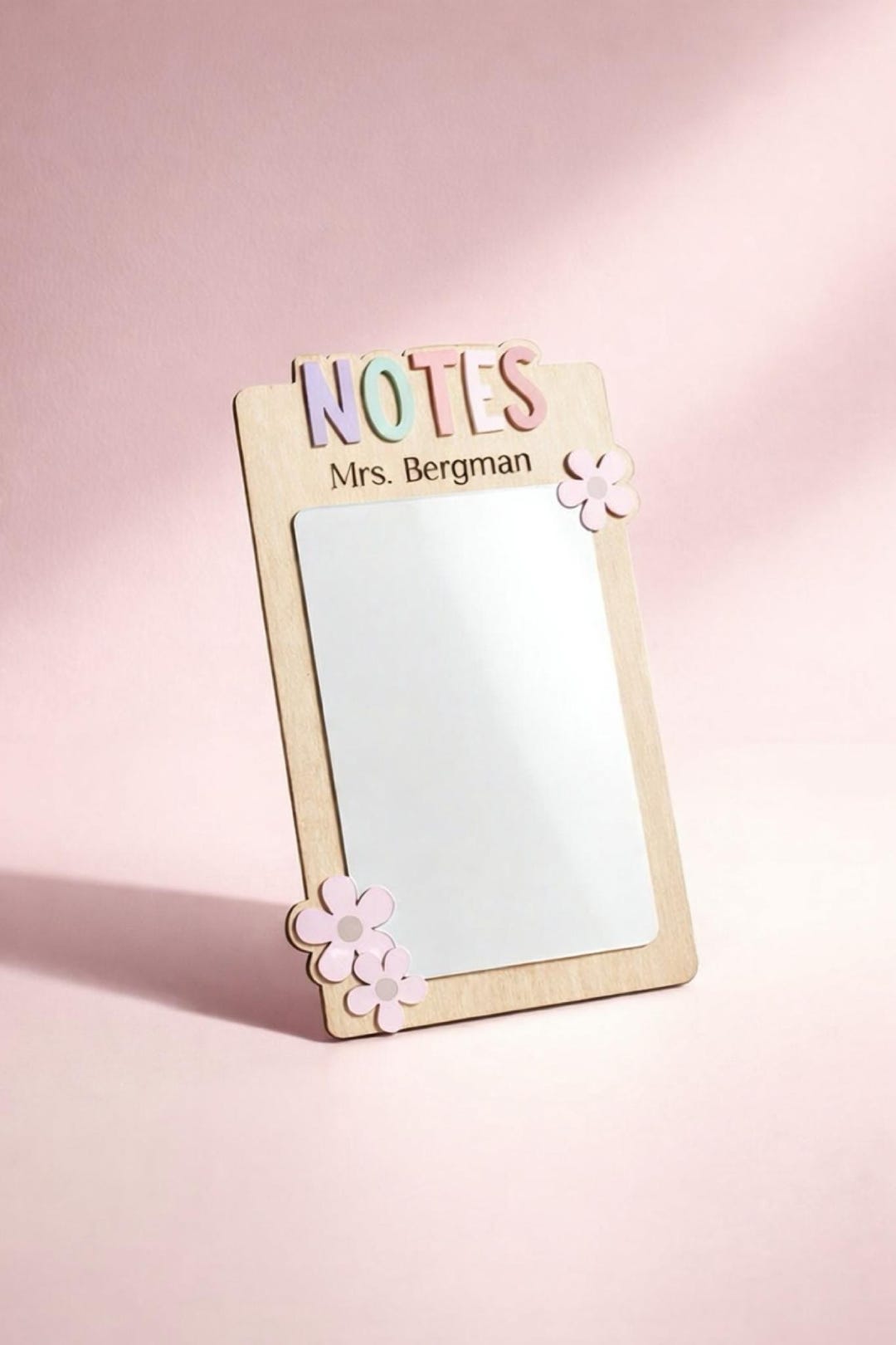 Personalized Wood Acrylic Notes Board | Teacher Desk Accessory, Office ...