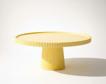 Minimal Ribbed Cake Stand | 3D Printed Photography Prop Pedestal