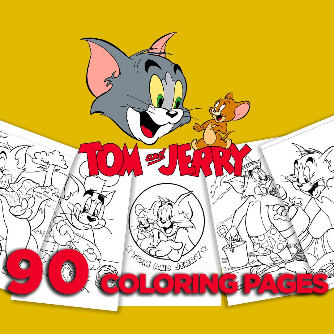 90 Tom and Jerry Coloring Pages. 90 Tom and Jerry Printable Etsy