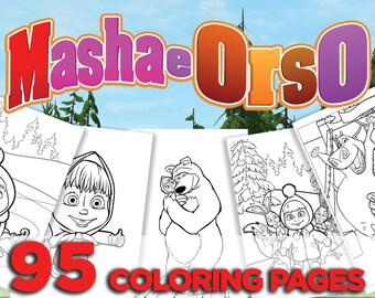 6200 Coloring Pages Masha And Bear  Latest Free