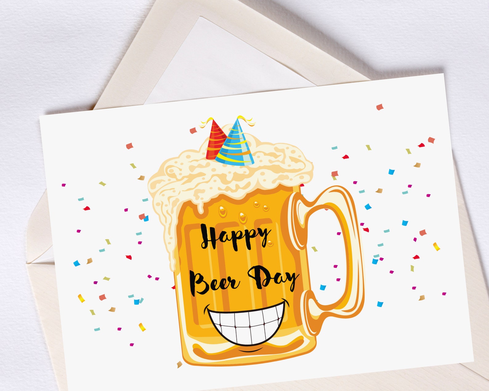 Birthday Card Happy Beer Day Card for Special Friend to - Etsy