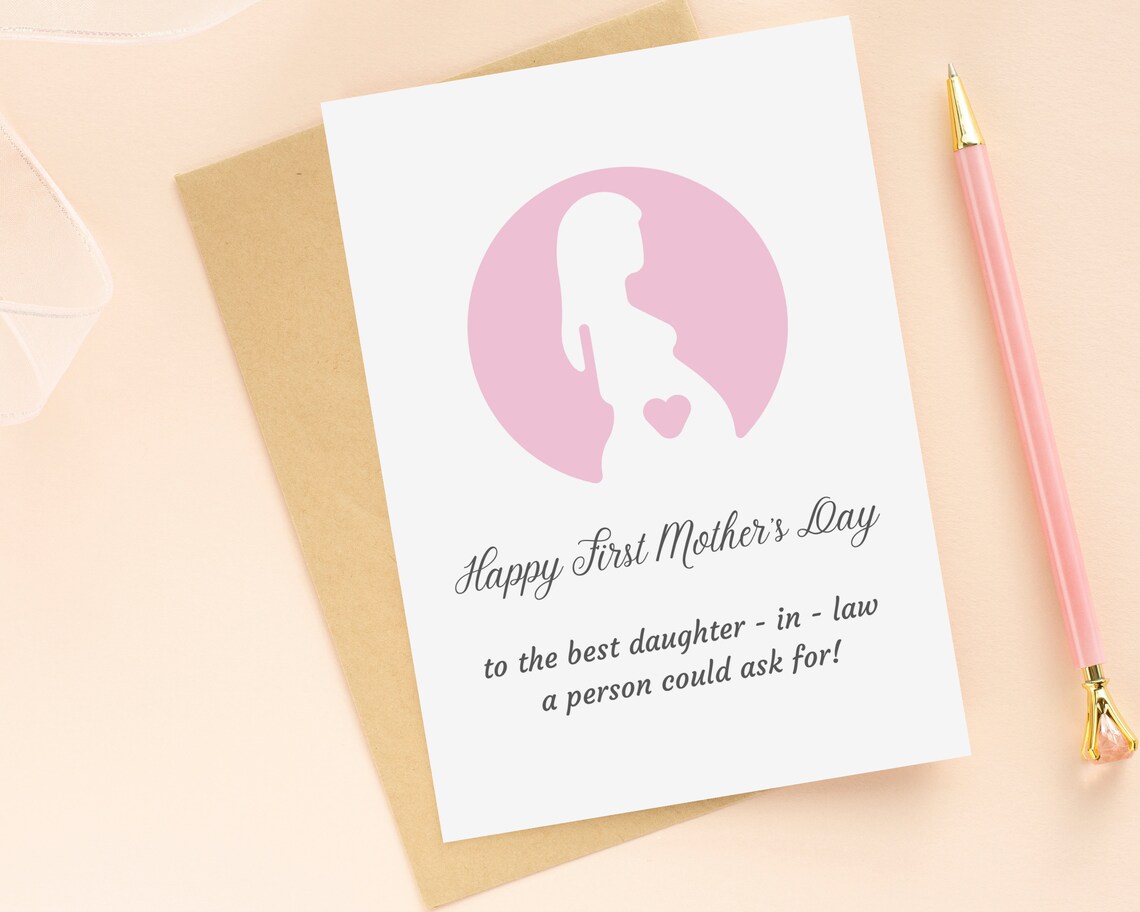 Mothers Day Card To Daughter In Law Pink Heart Etsy 