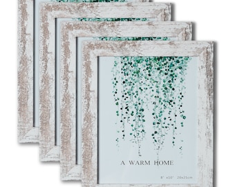 White Rustic Picture Frame Set: Barnwood Farmhouse Decor (8x10)