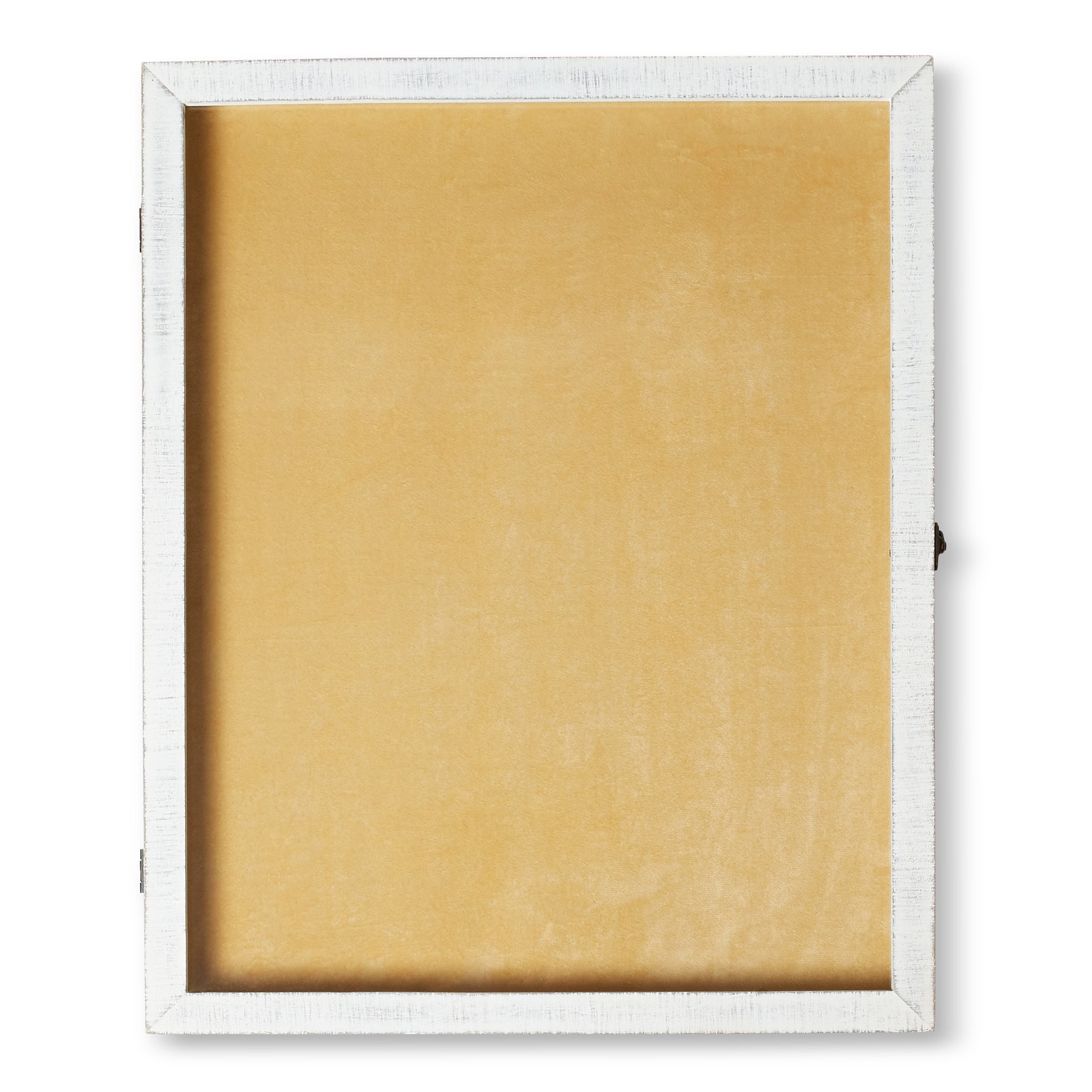 VADCAD 16X20 Shadow Box With Glass Front, Distressed White, Extra Large