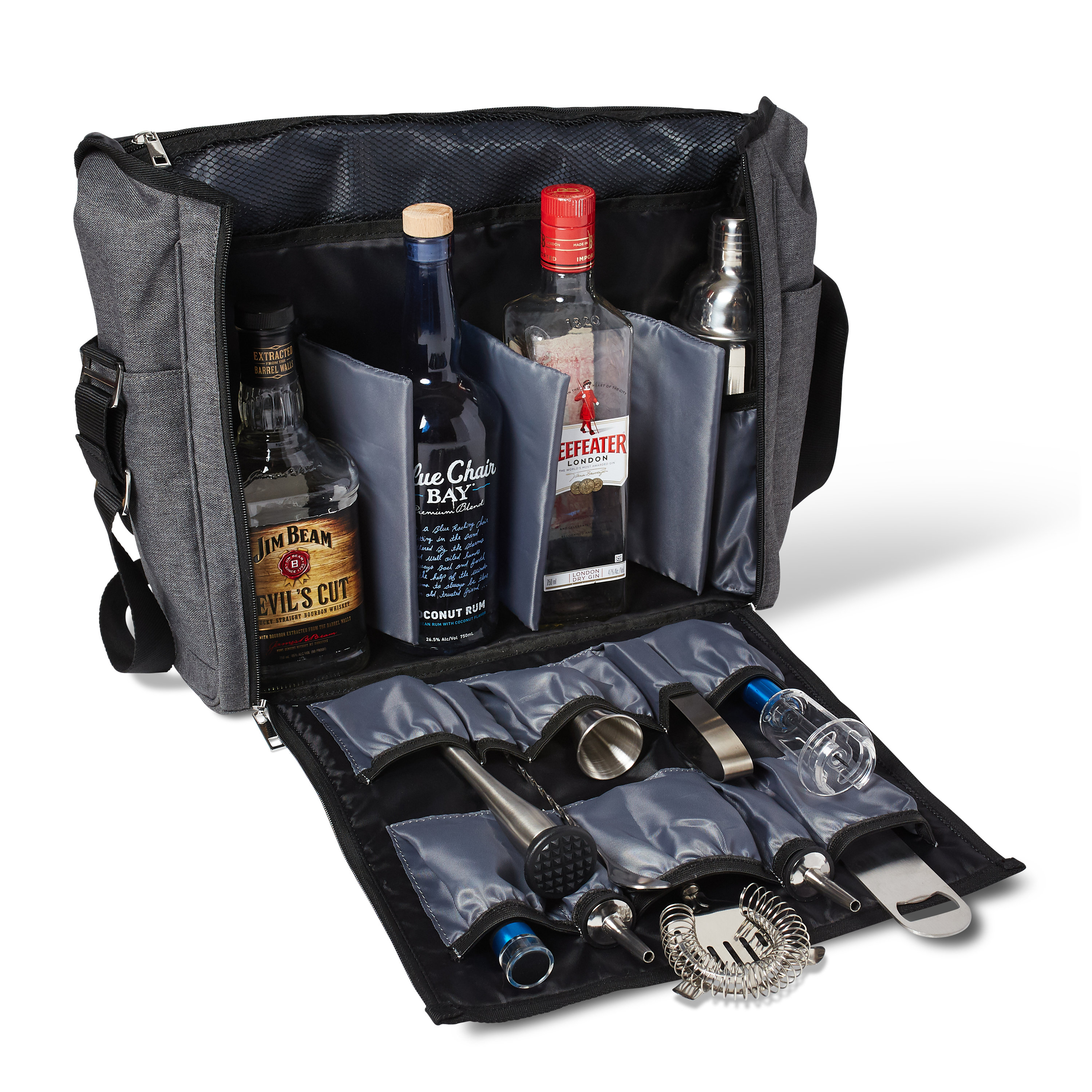 Water Resistant Travel Bartender Bag: Cocktail Kit Carrier (bag