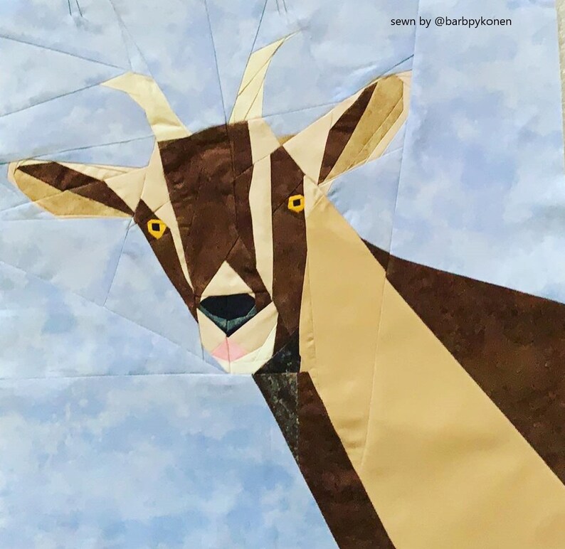 14 Goat Foundation Paper Piecing Quilt Block Pattern FPP Etsy Canada