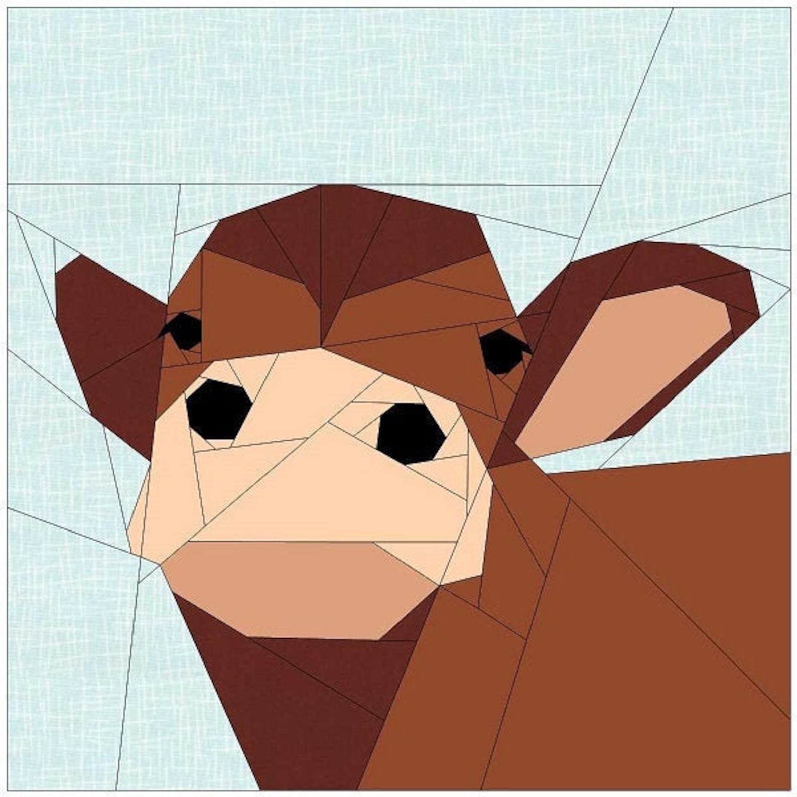 14 Cow Foundation Paper Piecing Quilt Block Pattern FPP - Etsy