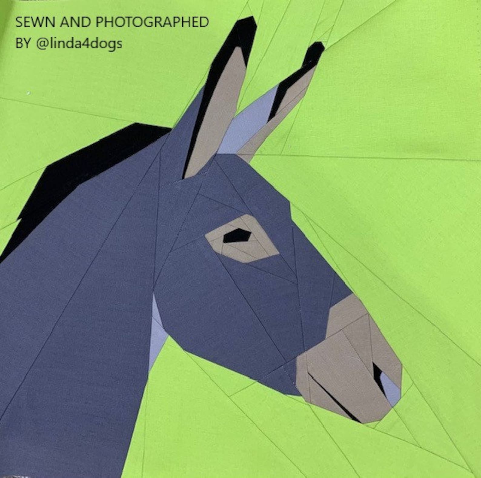 14 Donkey Foundation Paper Piecing Quilt Block Pattern Etsy