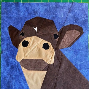 14 Cow Foundation Paper Piecing Quilt Block Pattern FPP image 3