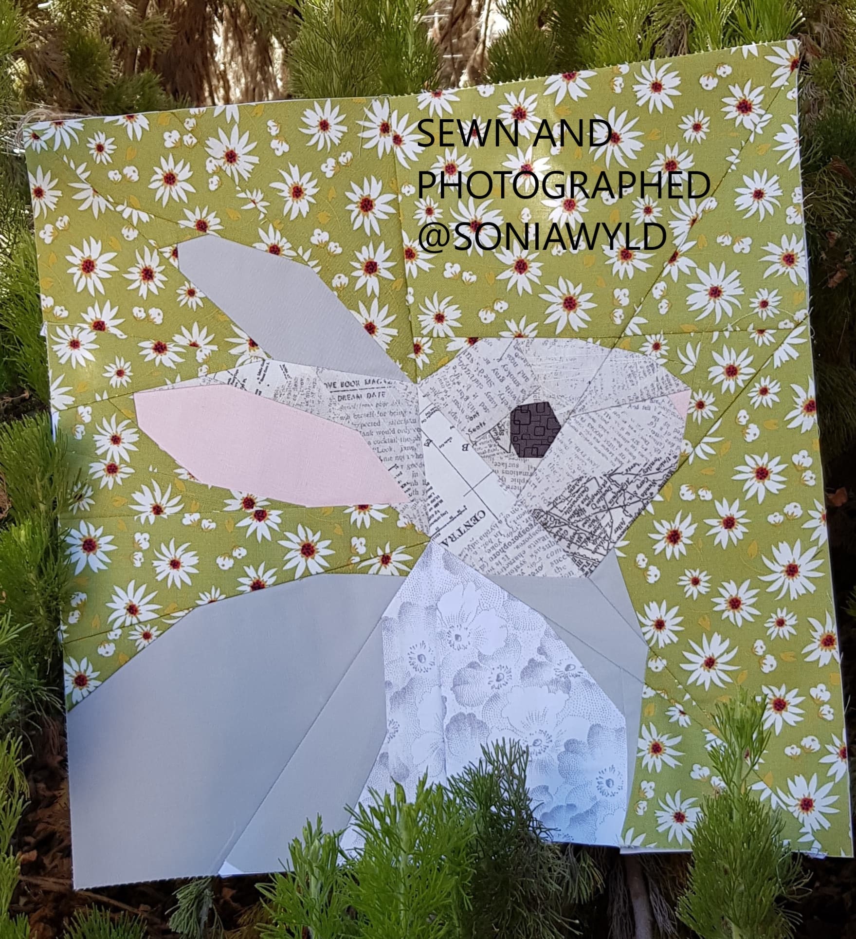 14" Rabbit Foundation Paper Piecing Quilt Block Pattern FPP - Etsy