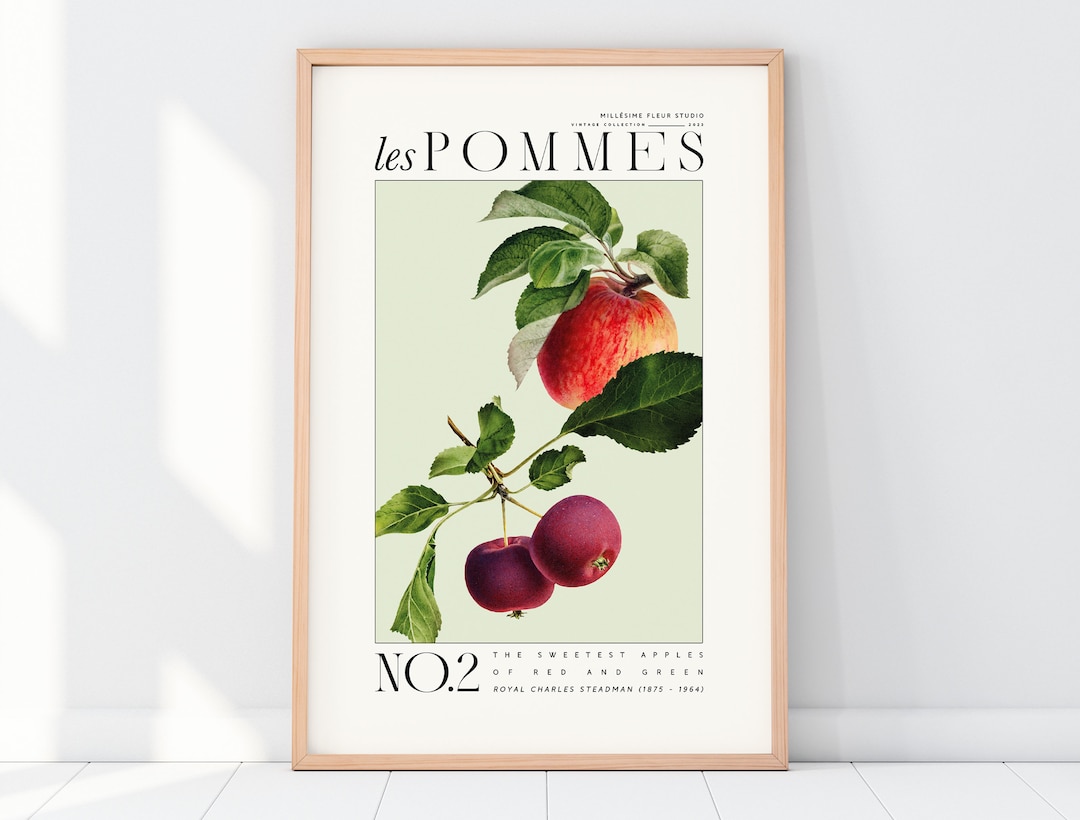 Apple Wall Art Apple Printable Fruit Print Digital Download Food Lover