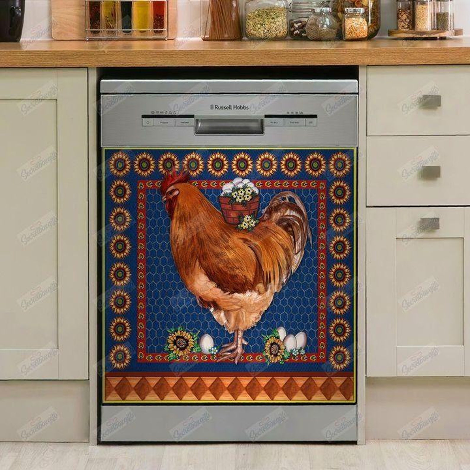 Chicken Farm Dishwasher Cover 008 Gift for kitchen gift for Etsy