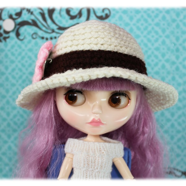 DOWNLOAD PDF PATTERN - Crochet Blythe doll sun hat
