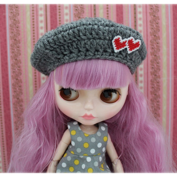 DOWNLOAD PDF PATTERN - Crochet Blythe doll beret