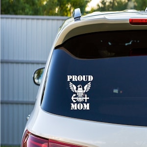 Proud Navy Mom car Decal, navy emblem, military, proud mom, navy