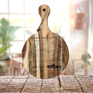Cooking Times cutting board, charcuterie board, cheese board, engraved, Acacia wood