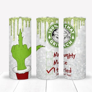 Middle Finger Grinch Tumbler 20oz | grinch, tumbler, 20oz, christmas