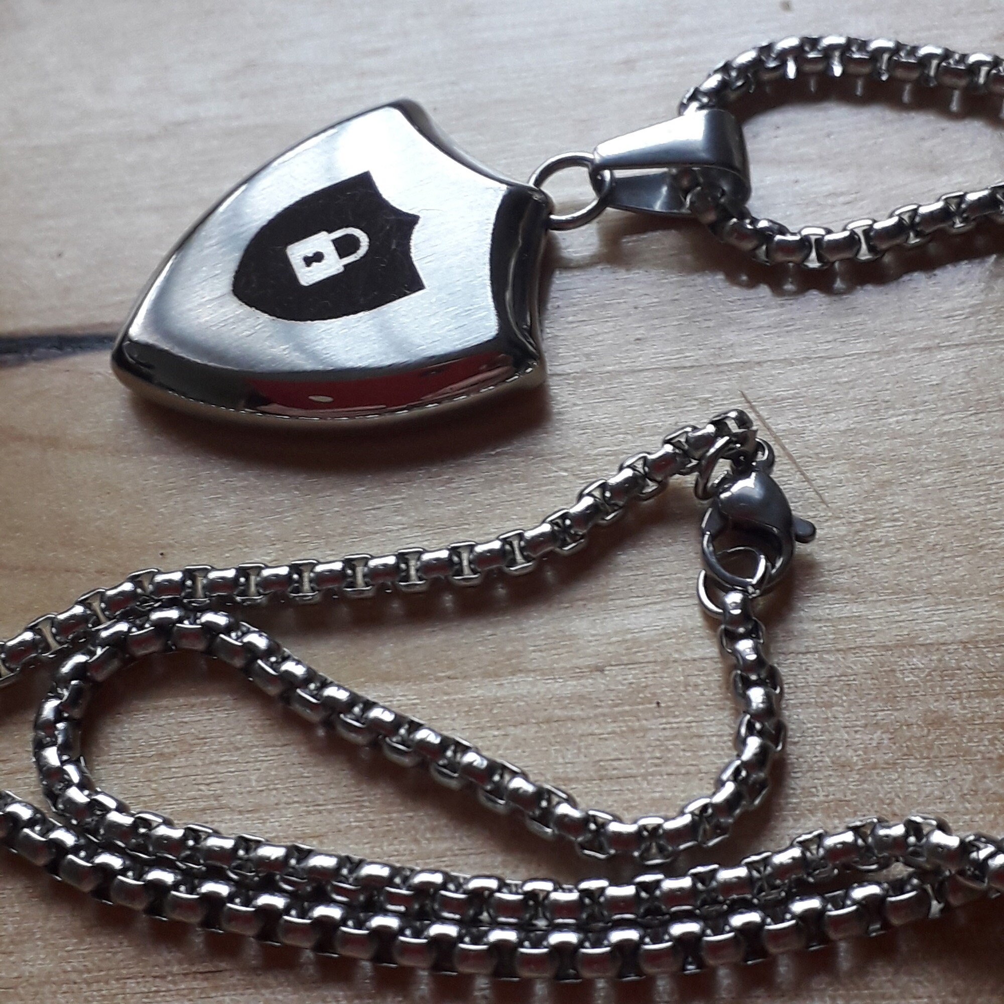 Custom Symbols Dom BDSM Shield Symbols Lock Stainless Steel Collar Fetish Jewelry- Emblem ...