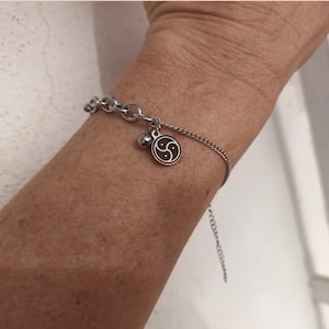 Minimalist Misstress Triskel Chain Bracelet Adjustable Stainless Steel Schmuck Armband Pulsera Gift for Her