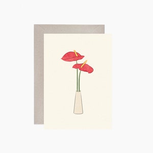 anthurium greeting card