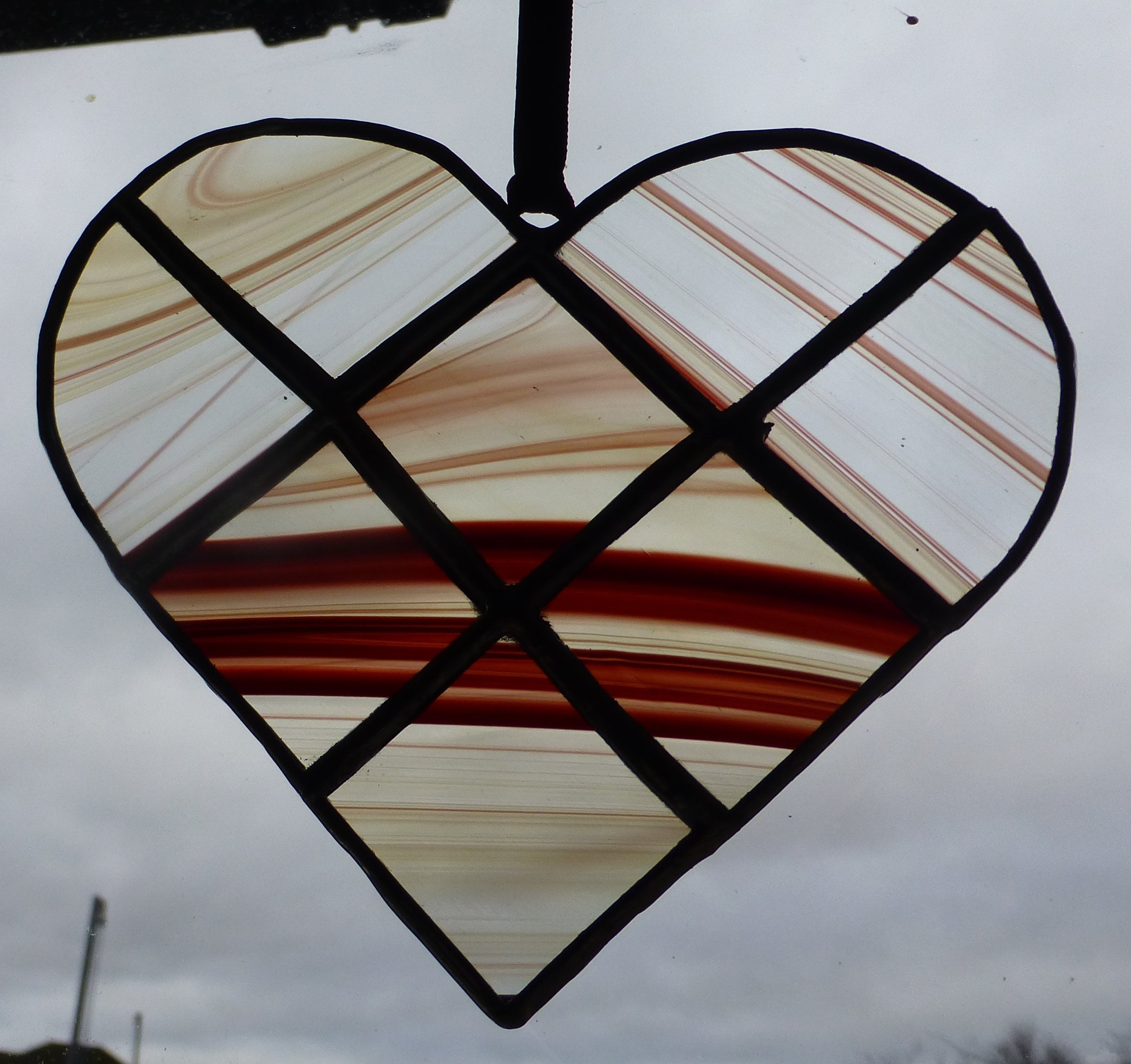 Stained Glass Heart Shaped Sun Catcher Etsy UK