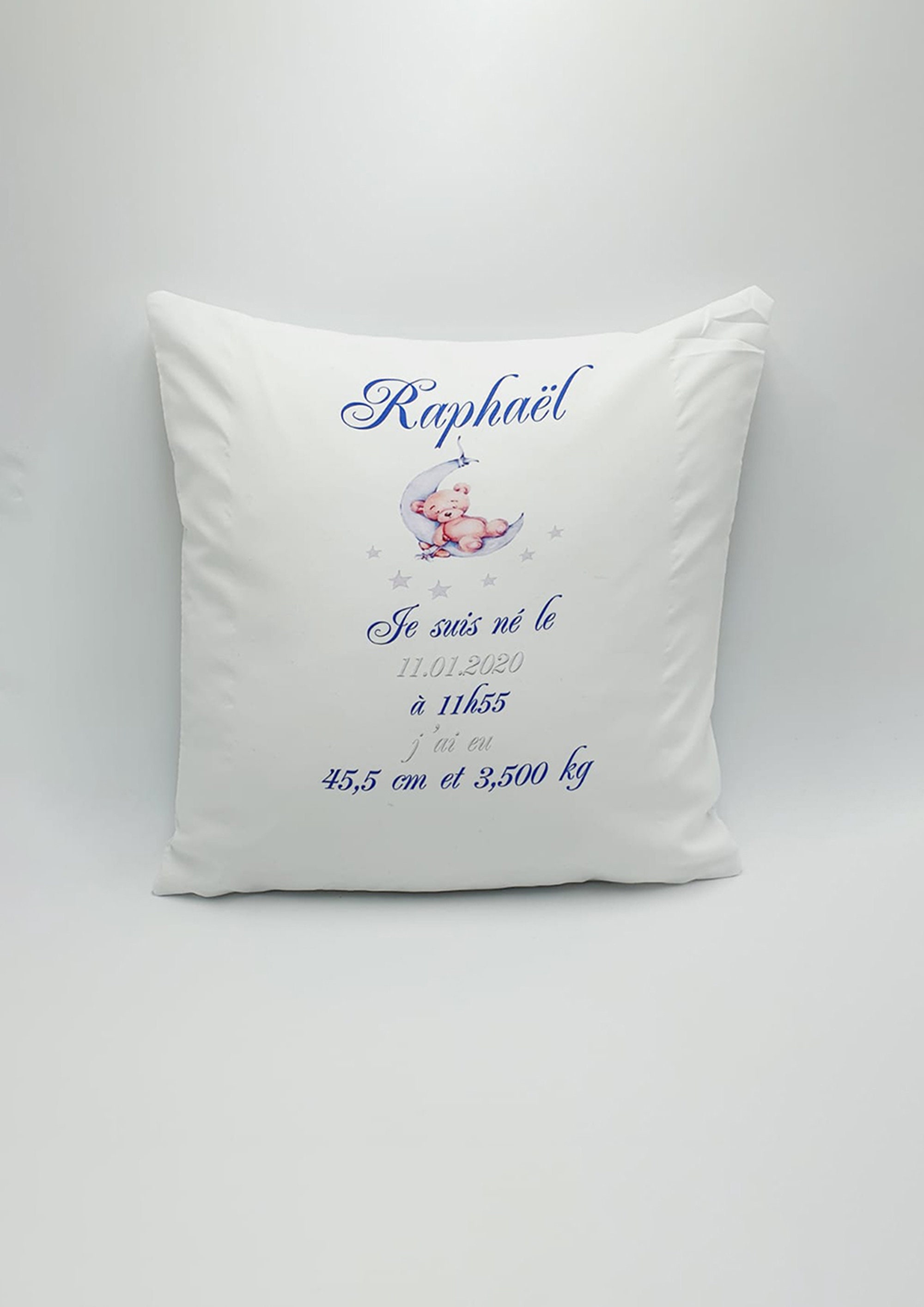 Coussin Personnalisée Pour Garçon, Coussin Décoratif, Enfant, Cadeau Personnalisé Bébé, Enfant