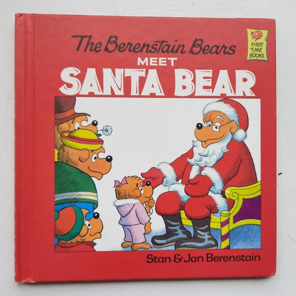 The Berenstain Bears Meet Santa Bear, A Vintage Children's Book, Copyright 1980s