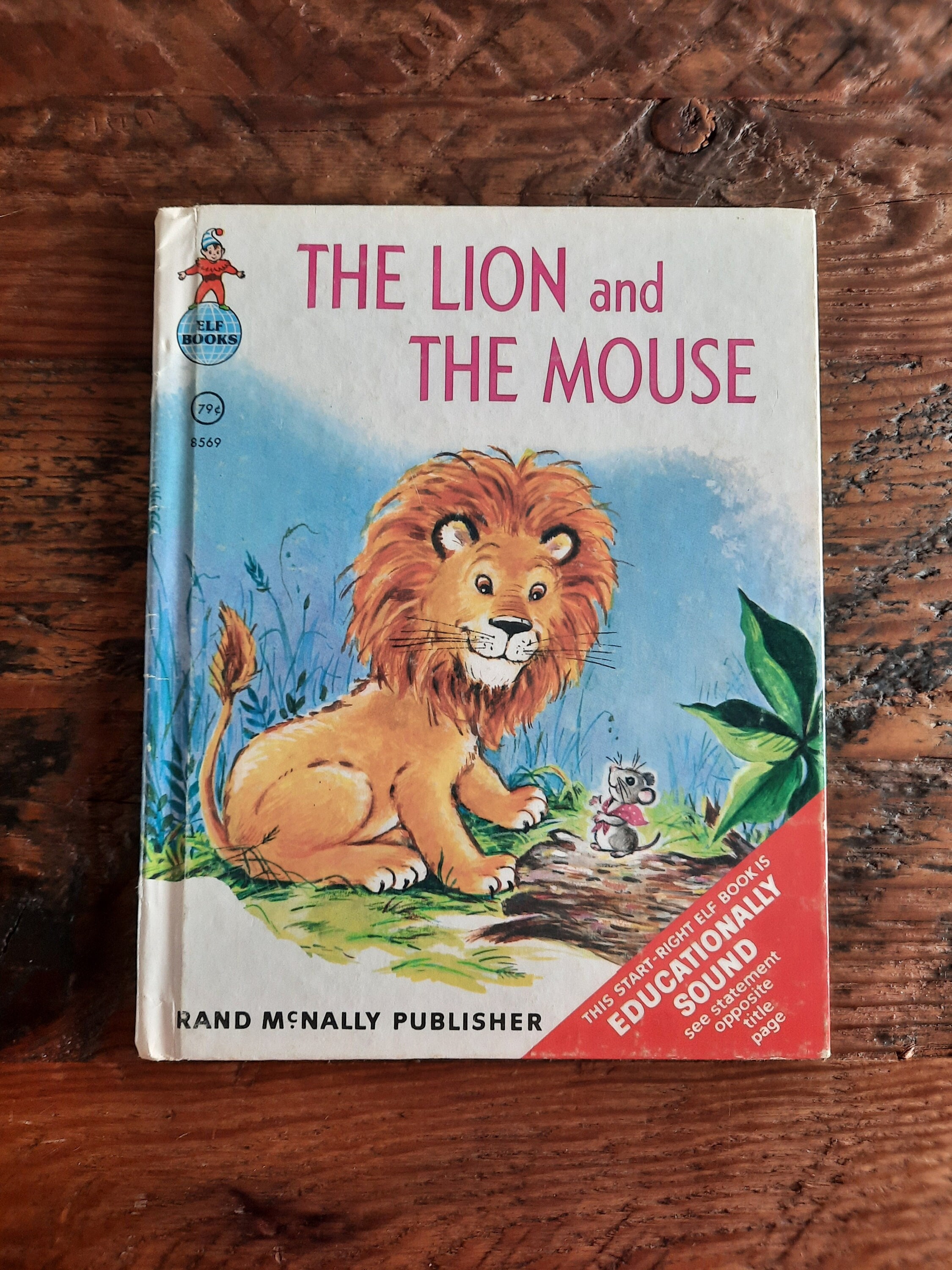 The Lion and the Mouse, an Elf Book, Vintage Storybook for