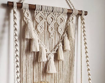 Handmade Macrame Shelf: Boho Wall Hanging Decor