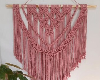 Handmade Macrame Wall Hanging: Bohemian Woven Decor