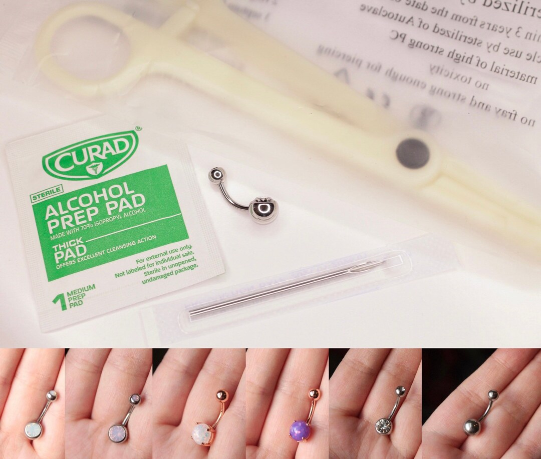 Belly Button Piercing Kit, Piercing Supplies, Piercing Needles