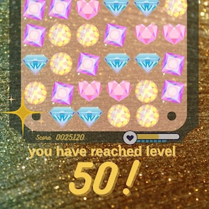50. / 60. Geburtstagskarte für Erwachsene, die nach Candy Crush süchtig sind, Geeky Birthday, Gamer 50th, Phone Game
