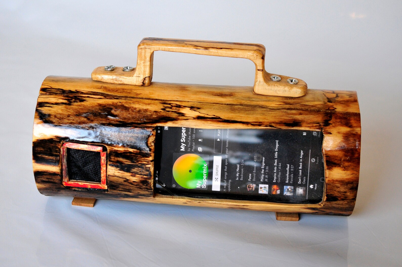 Hand Made Cell Phone Sound Amplifier 1930's Log Radio Etsy