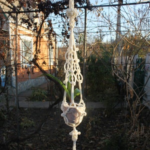 Große Makramee Blumenampel, Makramee Boho Wandbehang, Indor Outdoor Topflappen, Vintage Topflappen, Wand Pflanzer, Pflanzenliebhaber Geschenke