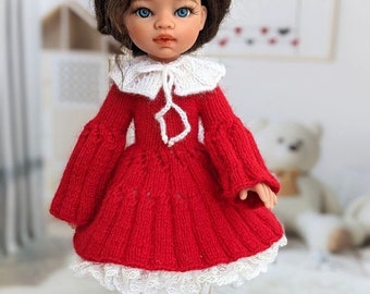 Paola Reina doll clothes, Outfit Paola Reina gothic , Paola Reina red dress, Paola Reina crochet clothes, Paola Reina vintage outfits,