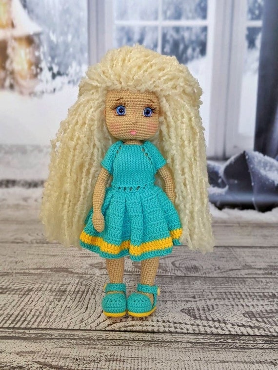 Doll With Long Blonde Hair Crochet Doll for Sale Amigurumi - Etsy Doll With Long Blonde Hair Crochet Doll for Sale Amigurumi - Etsy