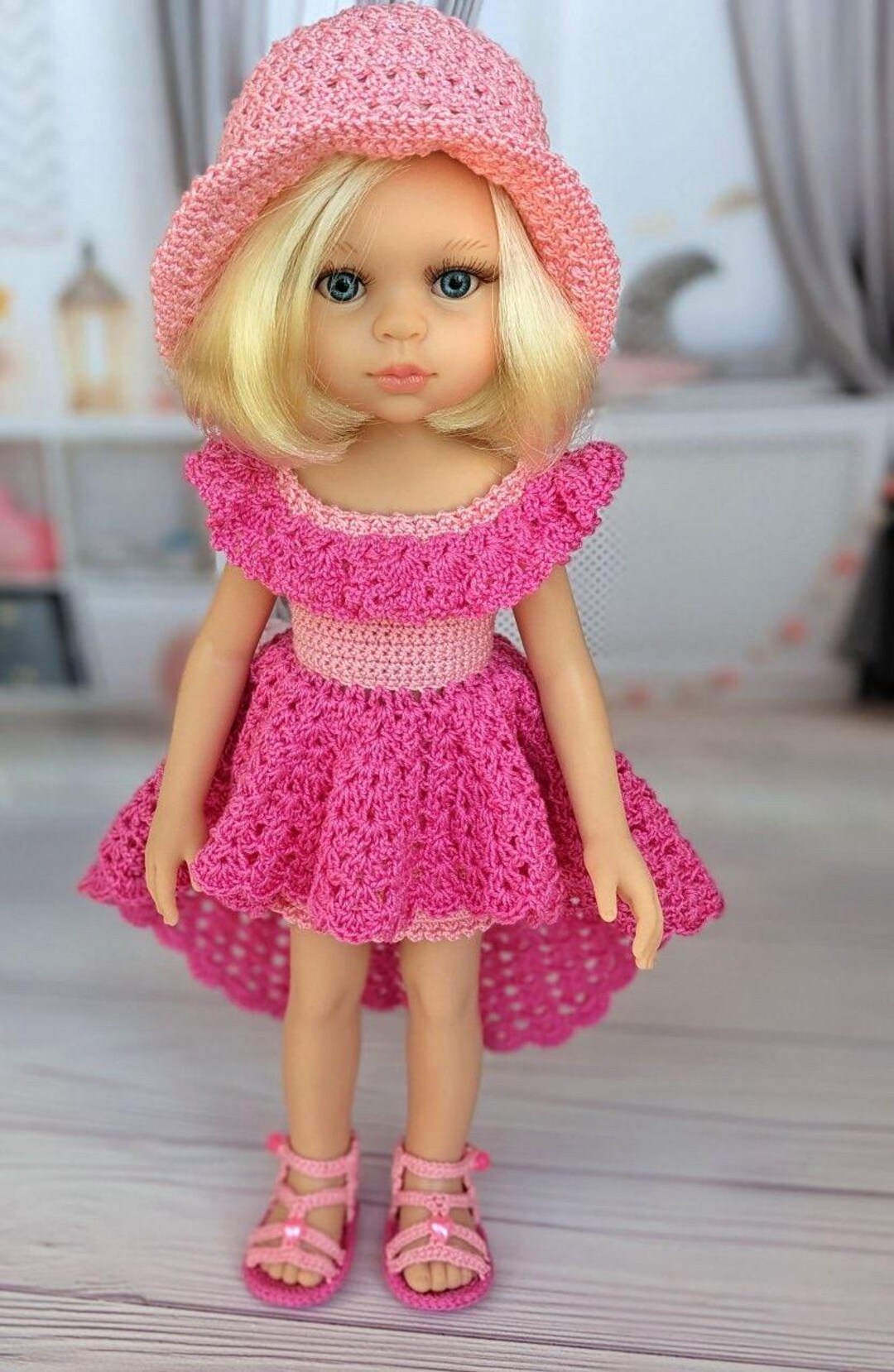 パオラレイナ ミニ用 ワンピース、帽子、靴下3点セット パオラレイナ