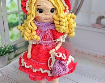 かぎ針編みのあみぐるみ人形：女の子への手作りニットギフト - Etsy 日本
