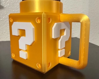 Inspired by Mario block beverage can koozie