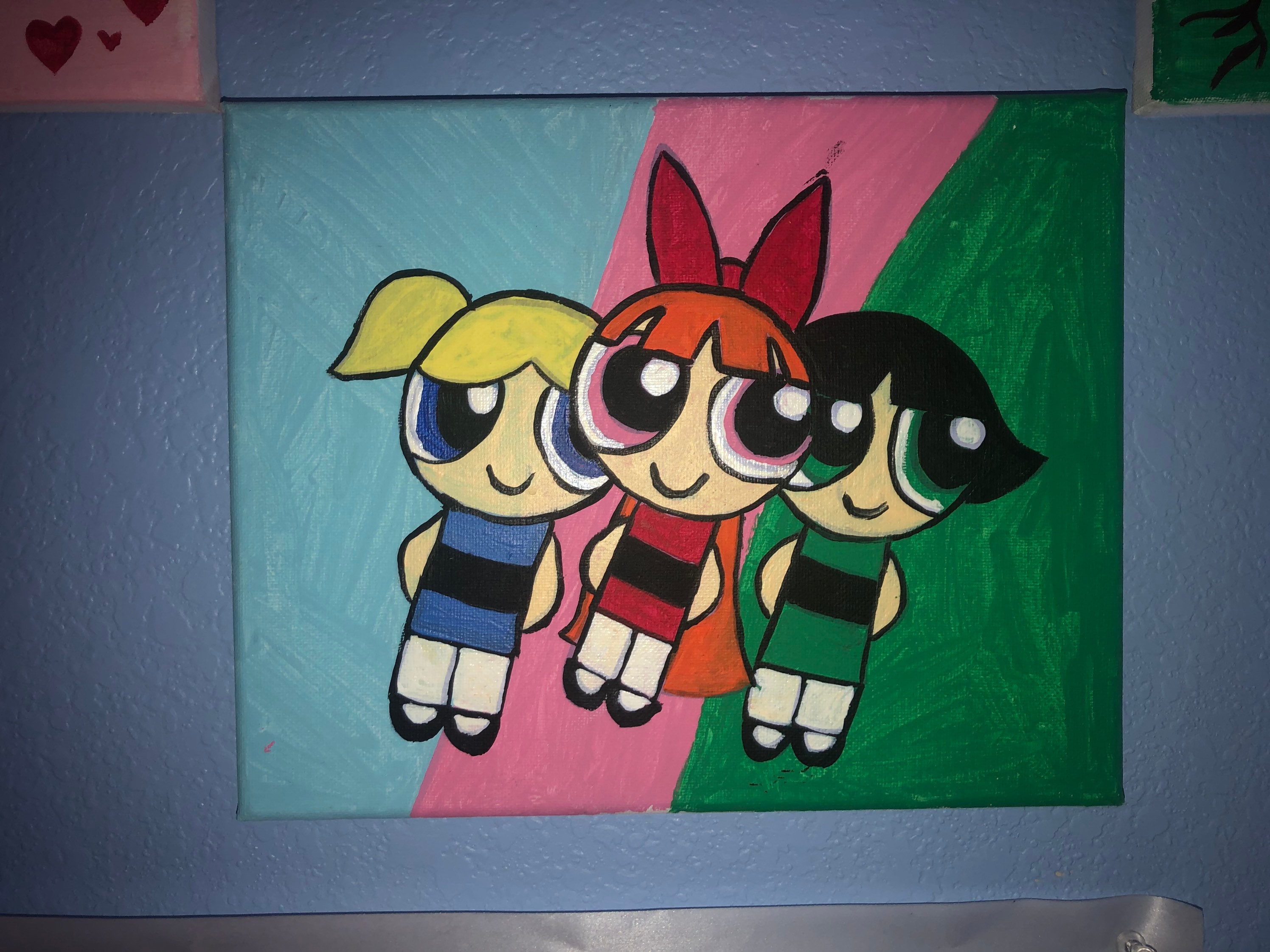 The Powerpuff Girls Painting Etsy